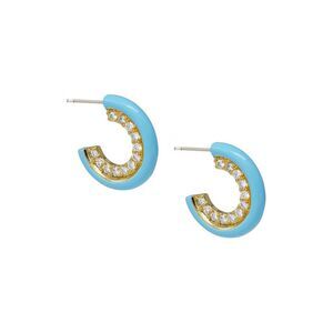 Cloverpost Decade 14K Plated Cz Hoops